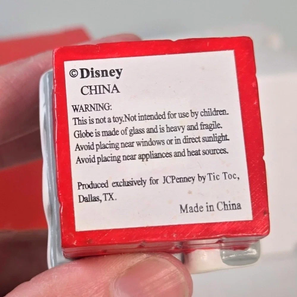 Disney Mickey Mouse‎ Snow Globe 2002 JCPenney Christmas Chimney